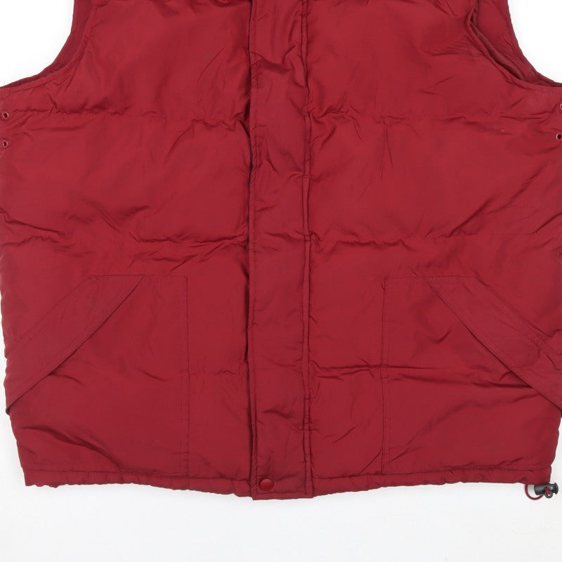 Dunnes Men Red Large Puffer Bodywarmer Insulated Padded Gilet