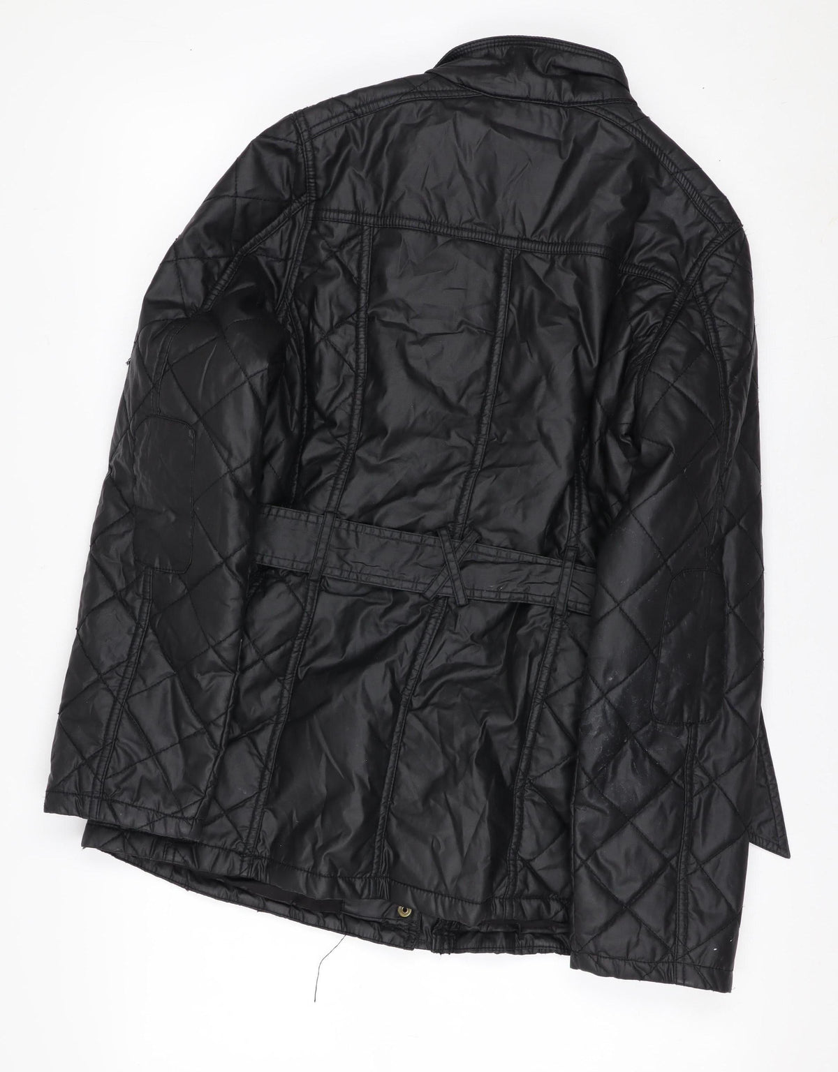 Marks & Spencer Women’s Black UK 12 Quilted Belted Puffer Jacket