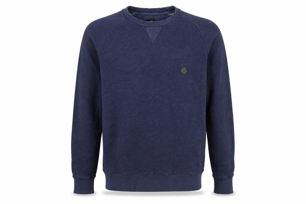 Pretty Green Men’s Blue S Crew Neck Zip Pocket Sweatshirt