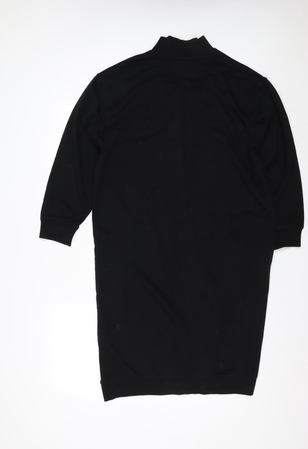Zara Women Black M Long Jumper Dress High Neck Long Sleeve