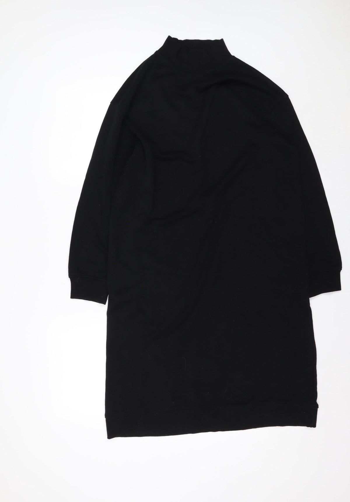 Zara Women Black M Long Jumper Dress High Neck Long Sleeve