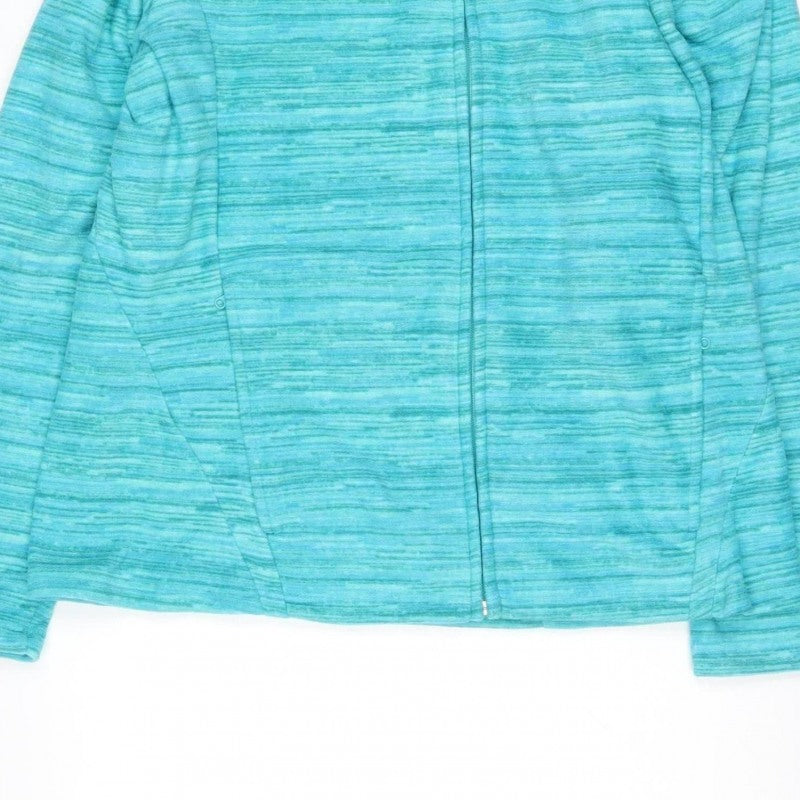 Quechua Women Blue 2XL Fleece Full Zip Hiking Jacket