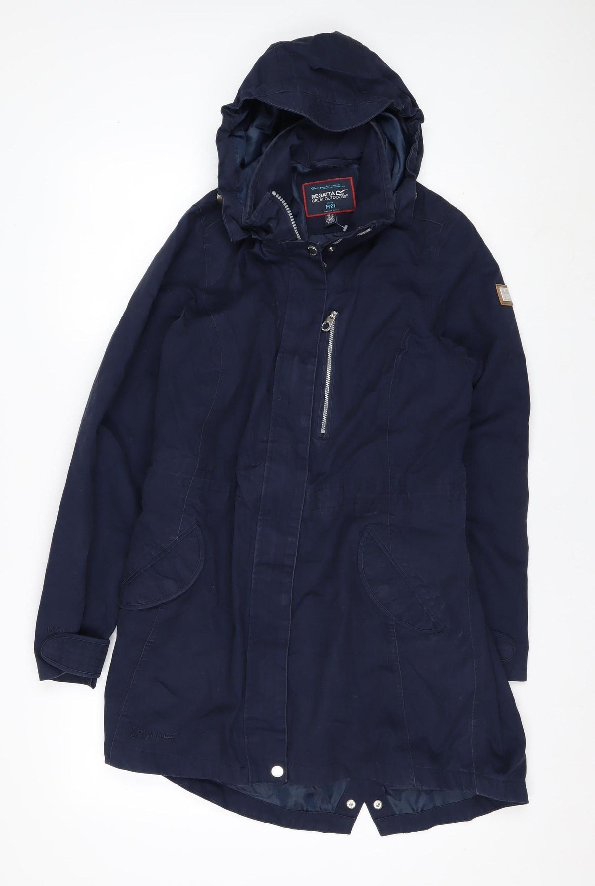 Regatta Women’s Blue UK 12 Long Hooded Waterproof Parka Coat