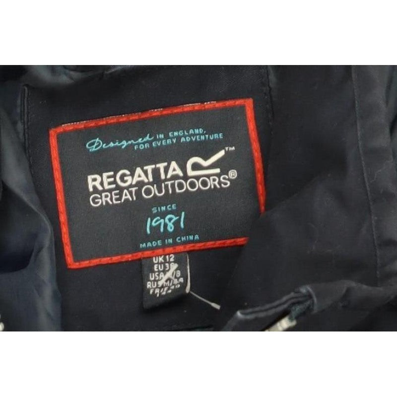 Regatta Women’s Blue UK 12 Long Hooded Waterproof Parka Coat