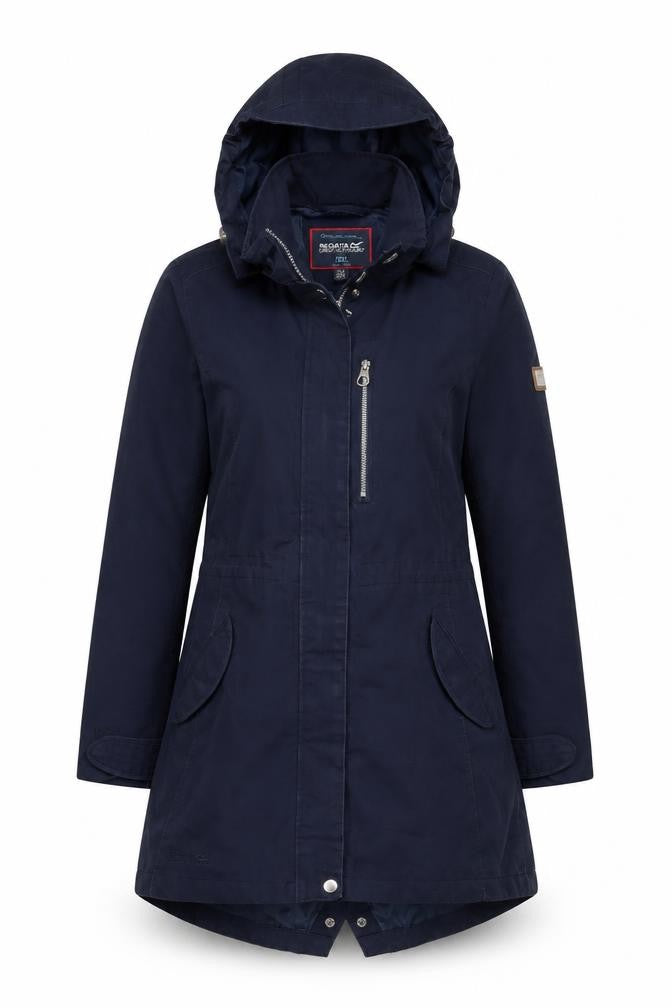 Regatta Women’s Blue UK 12 Long Hooded Waterproof Parka Coat