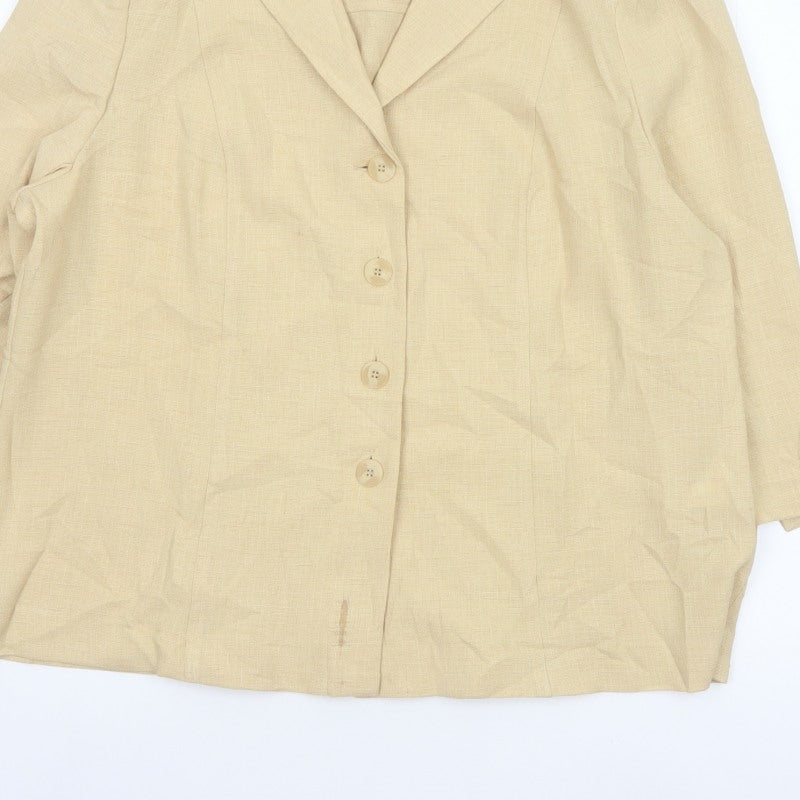 Eastex Women's Beige UK 16 100% Polyester 4 Button Blazer Jacket