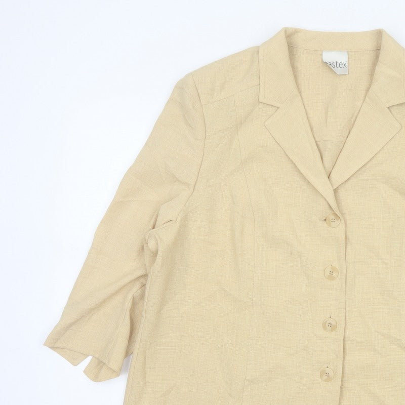 Eastex Women's Beige UK 16 100% Polyester 4 Button Blazer Jacket