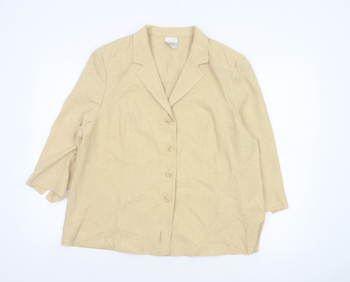 Eastex Women's Beige UK 16 100% Polyester 4 Button Blazer Jacket