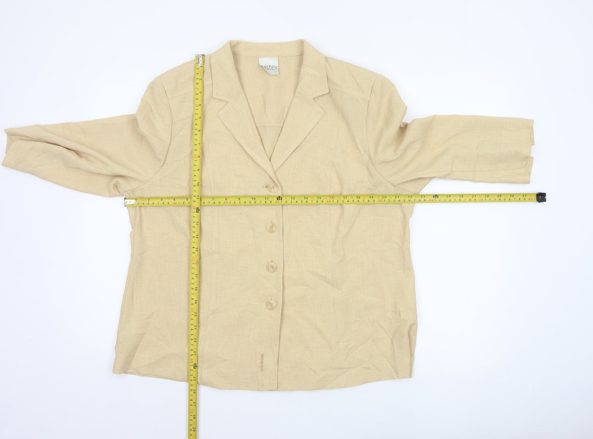 Eastex Women's Beige UK 16 100% Polyester 4 Button Blazer Jacket