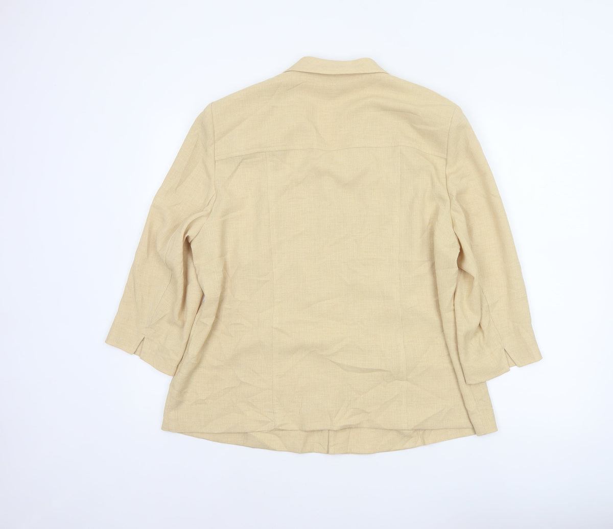 Eastex Women's Beige UK 16 100% Polyester 4 Button Blazer Jacket