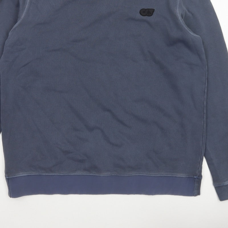 AlphaTauri Men’s Blue XL Crew Neck Logo Cotton Pullover Sweatshirt