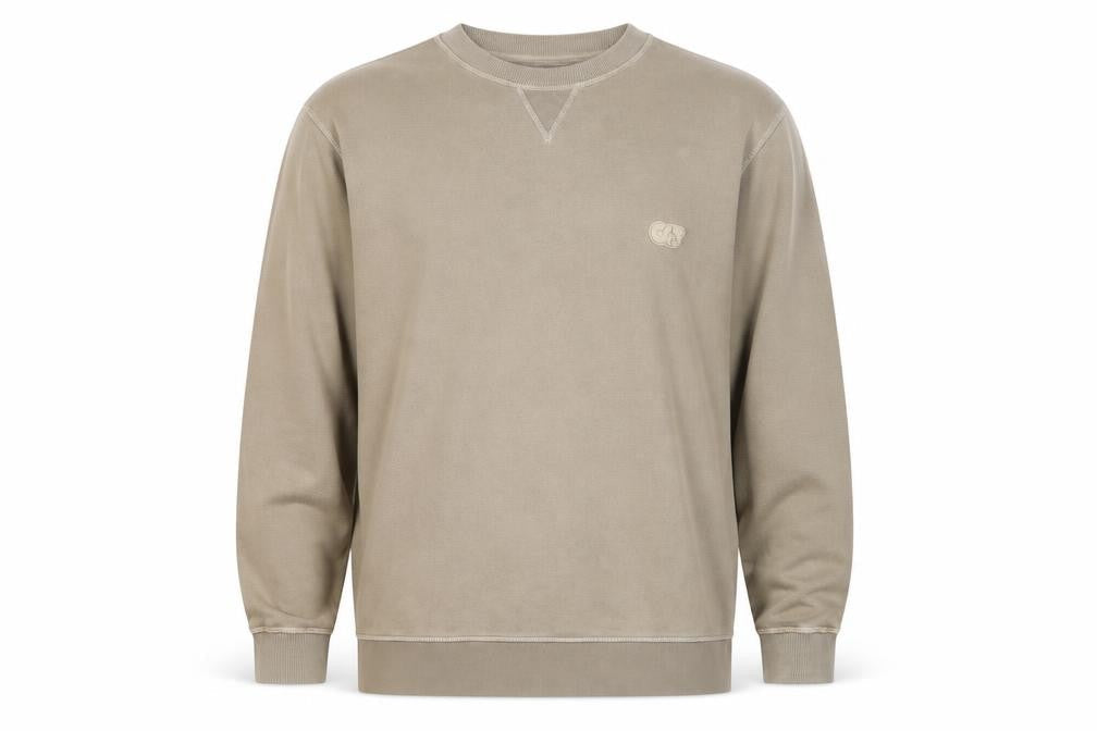 AlphaTauri Men’s Beige XL Crew Neck Logo Pullover Sweatshirt