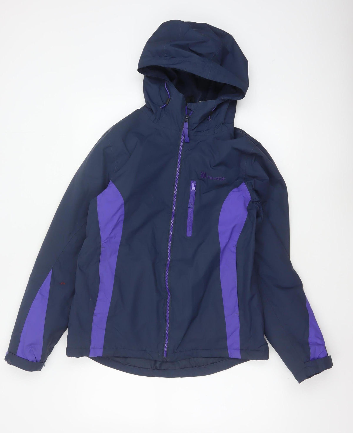 The Edge Women’s Blue Purple Size 10 Hooded Ski Jacket