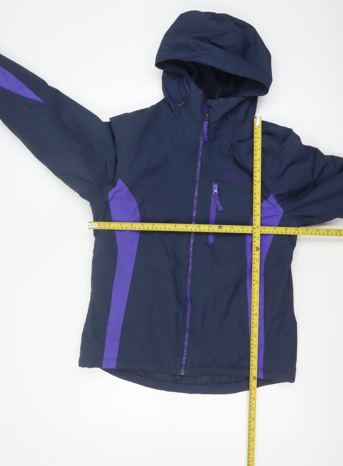 The Edge Women’s Blue Purple Size 10 Hooded Ski Jacket