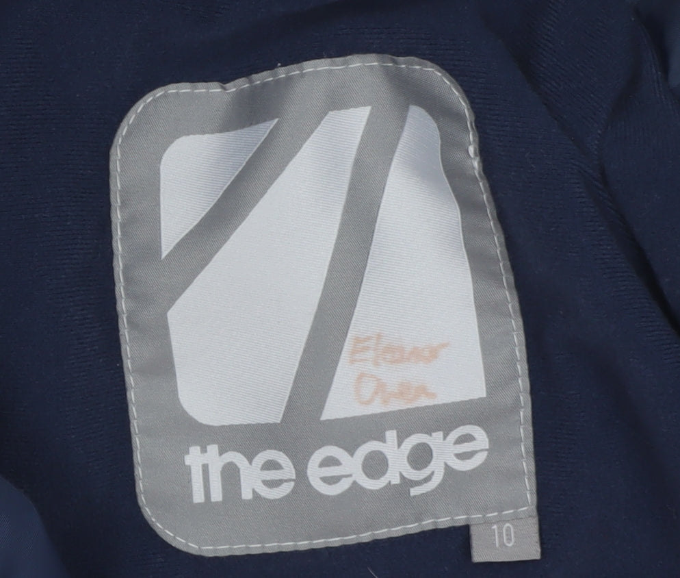 The Edge Women’s Blue Purple Size 10 Hooded Ski Jacket
