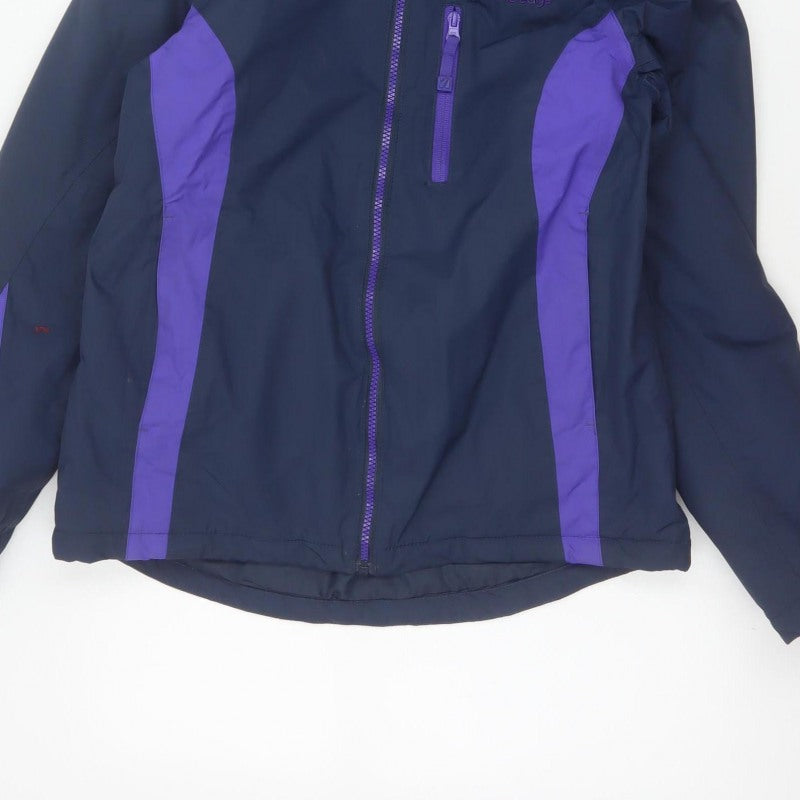 The Edge Women’s Blue Purple Size 10 Hooded Ski Jacket