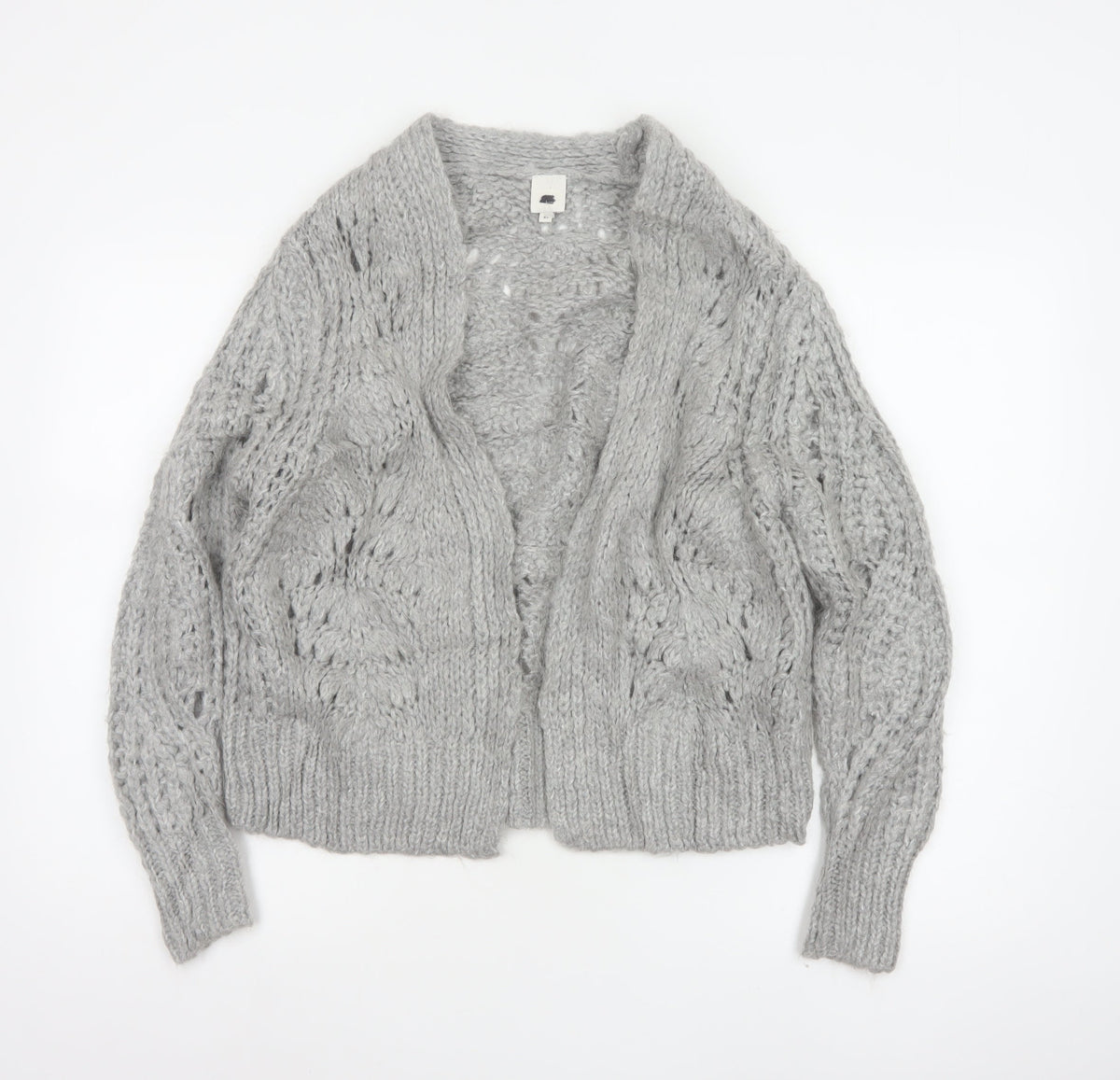 River Island Women’s Grey XS Chunky Open Knit Cardigan