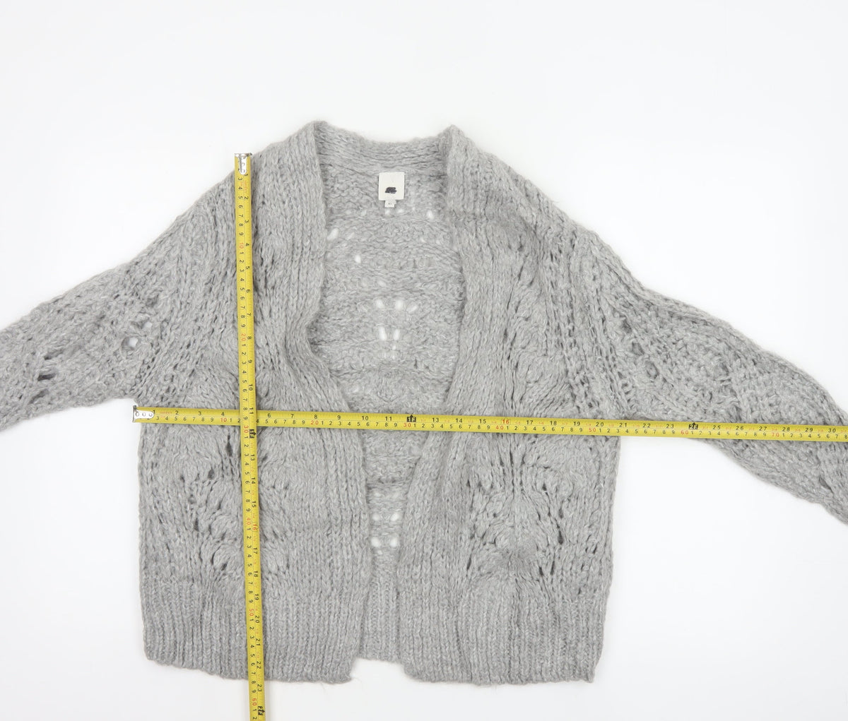 River Island Women’s Grey XS Chunky Open Knit Cardigan