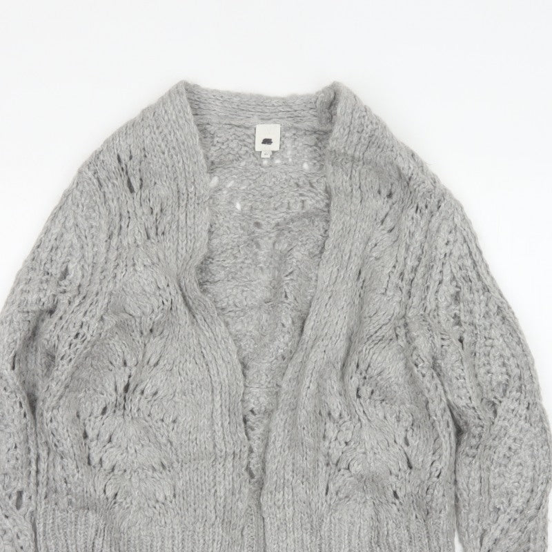 River Island Women’s Grey XS Chunky Open Knit Cardigan