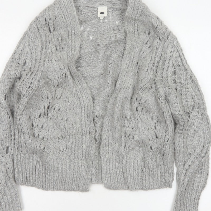 River Island Women’s Grey XS Chunky Open Knit Cardigan