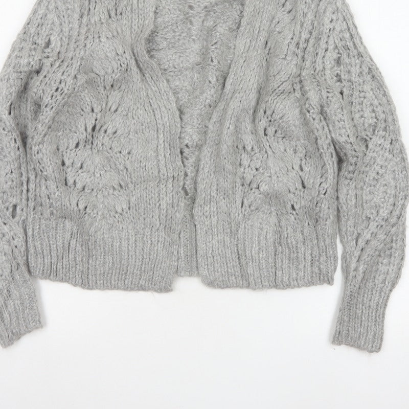 River Island Women’s Grey XS Chunky Open Knit Cardigan