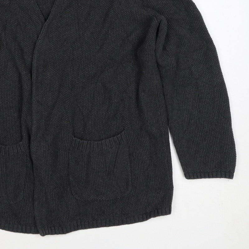 Seasalt Cornwall Women’s Black Size 16 Open Knit Pocket Cardigan