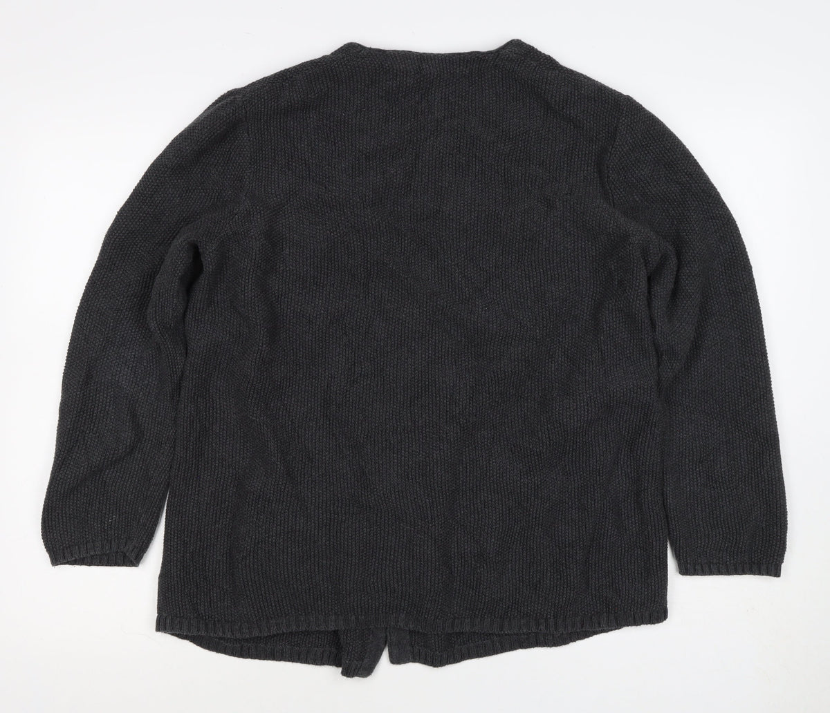 Seasalt Cornwall Women’s Black Size 16 Open Knit Pocket Cardigan