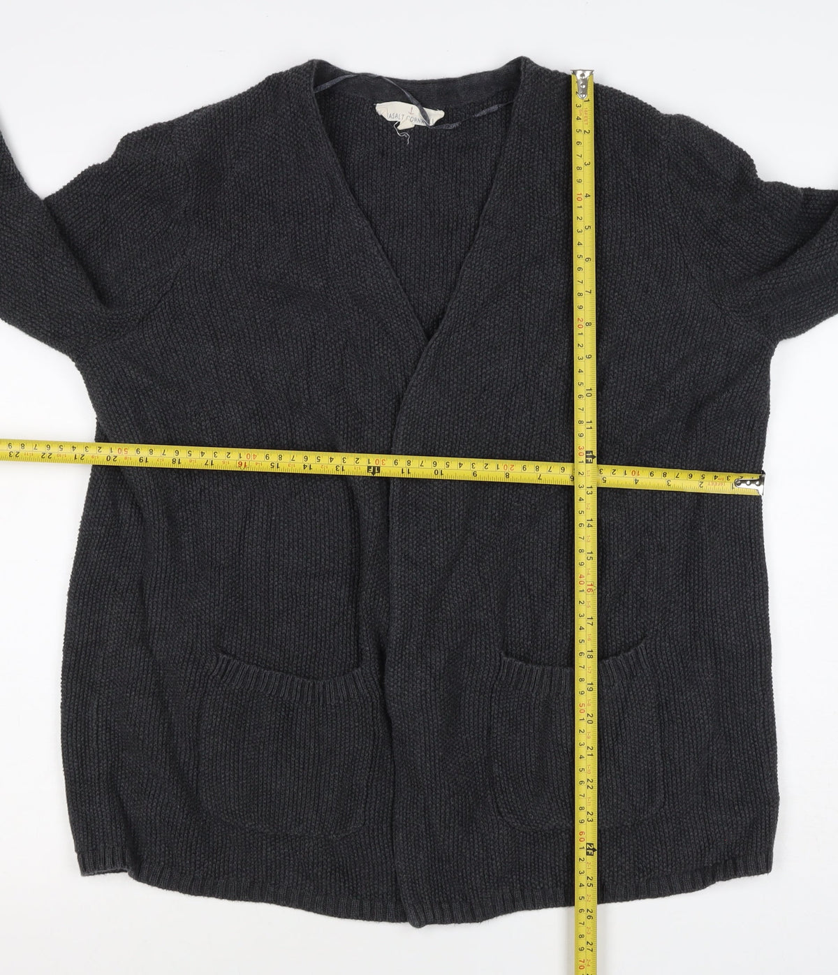 Seasalt Cornwall Women’s Black Size 16 Open Knit Pocket Cardigan
