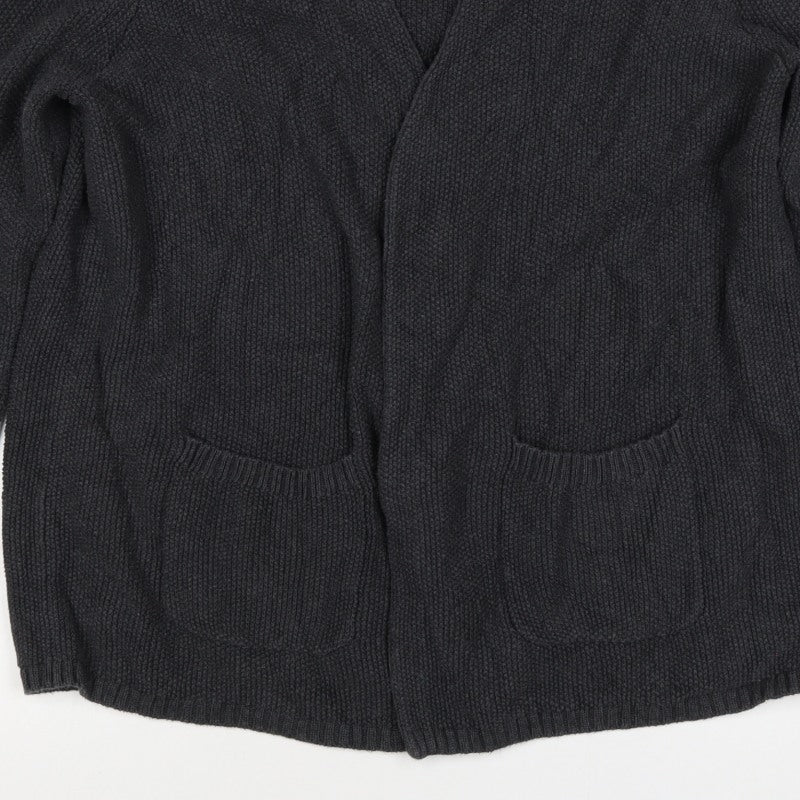 Seasalt Cornwall Women’s Black Size 16 Open Knit Pocket Cardigan