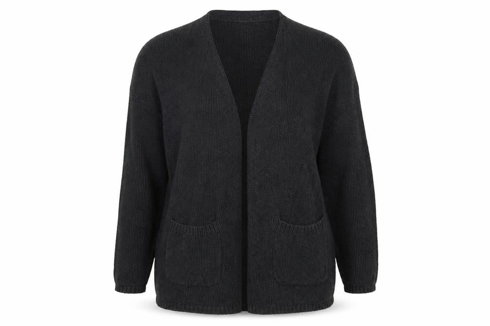 Seasalt Cornwall Women’s Black Size 16 Open Knit Pocket Cardigan