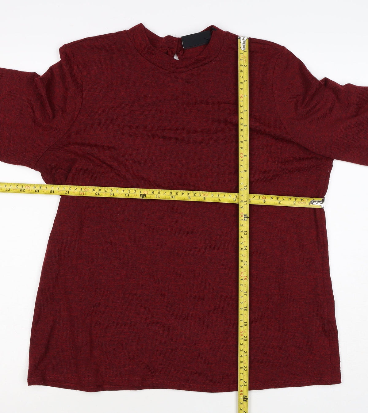 Willis Women’s Red UK 16 Mock Neck Bell Sleeve Stretch Blouse