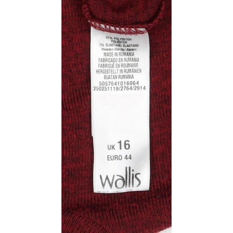 Willis Women’s Red UK 16 Mock Neck Bell Sleeve Stretch Blouse