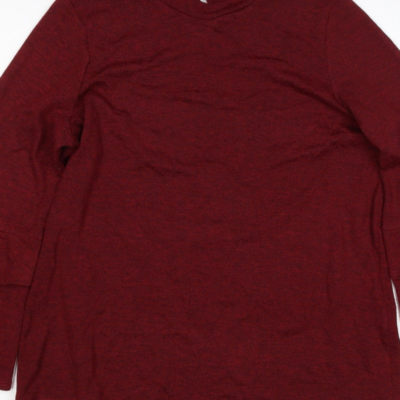 Willis Women’s Red UK 16 Mock Neck Bell Sleeve Stretch Blouse