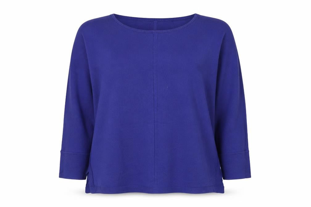 Women's Purple UK 18 Fine Knit Round Neck Long Sleeve Pullover Jumper