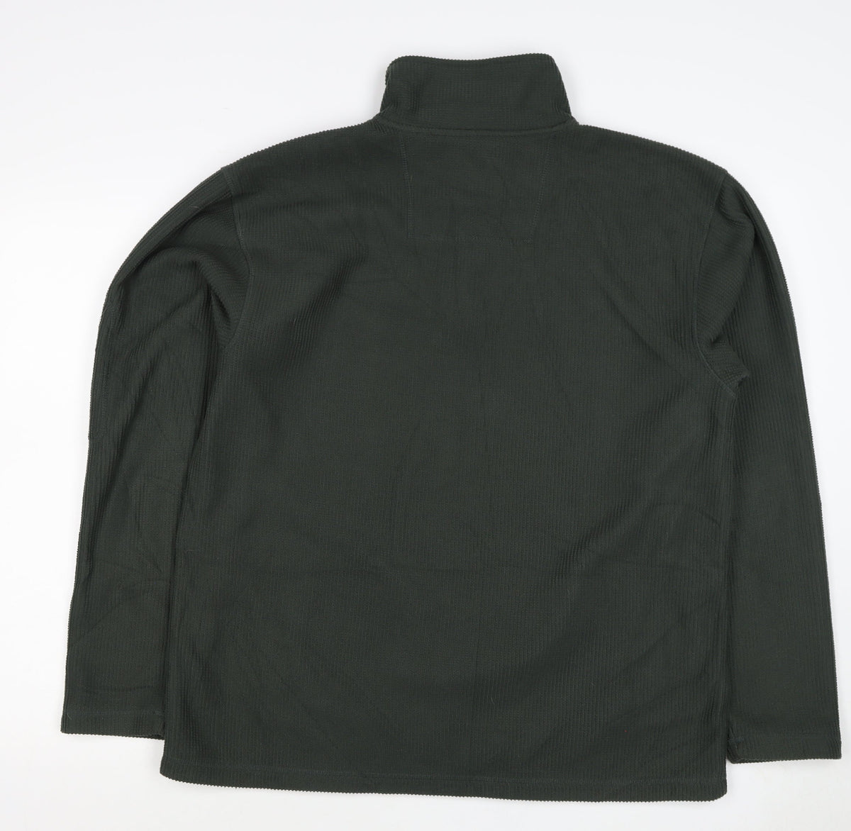 Authentic Men Black L 1/4 Zip High Neck Bear Logo Knit Sweatshirt