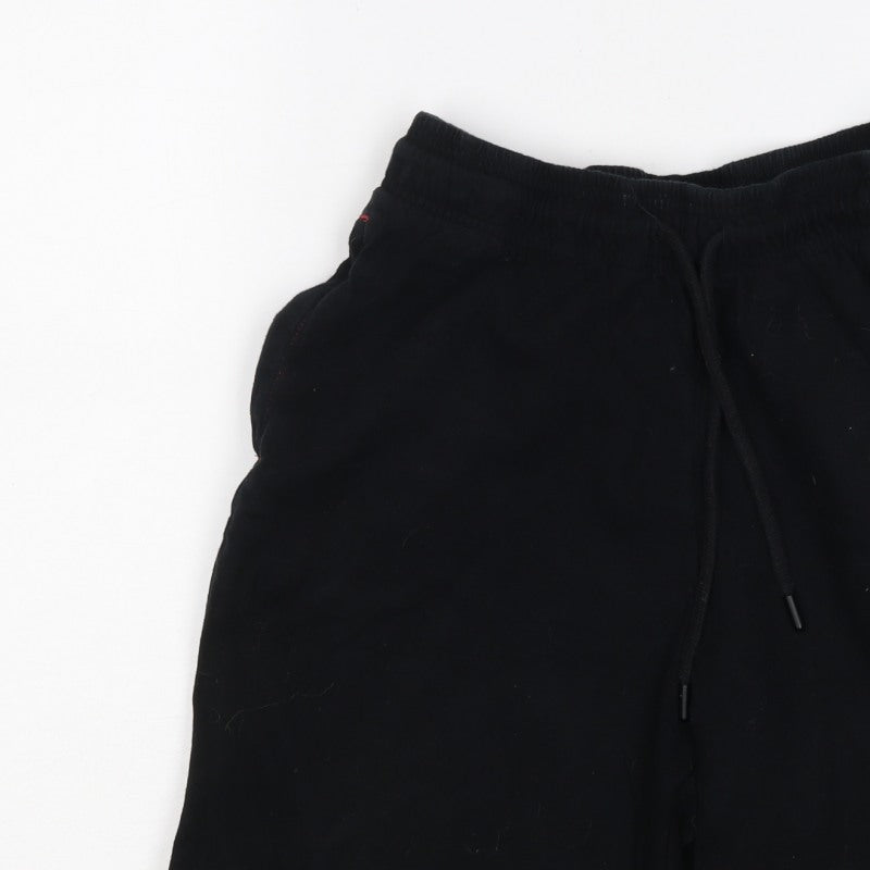 Nicce Men’s Black L Sweat Shorts Drawstring Logo Gym Training