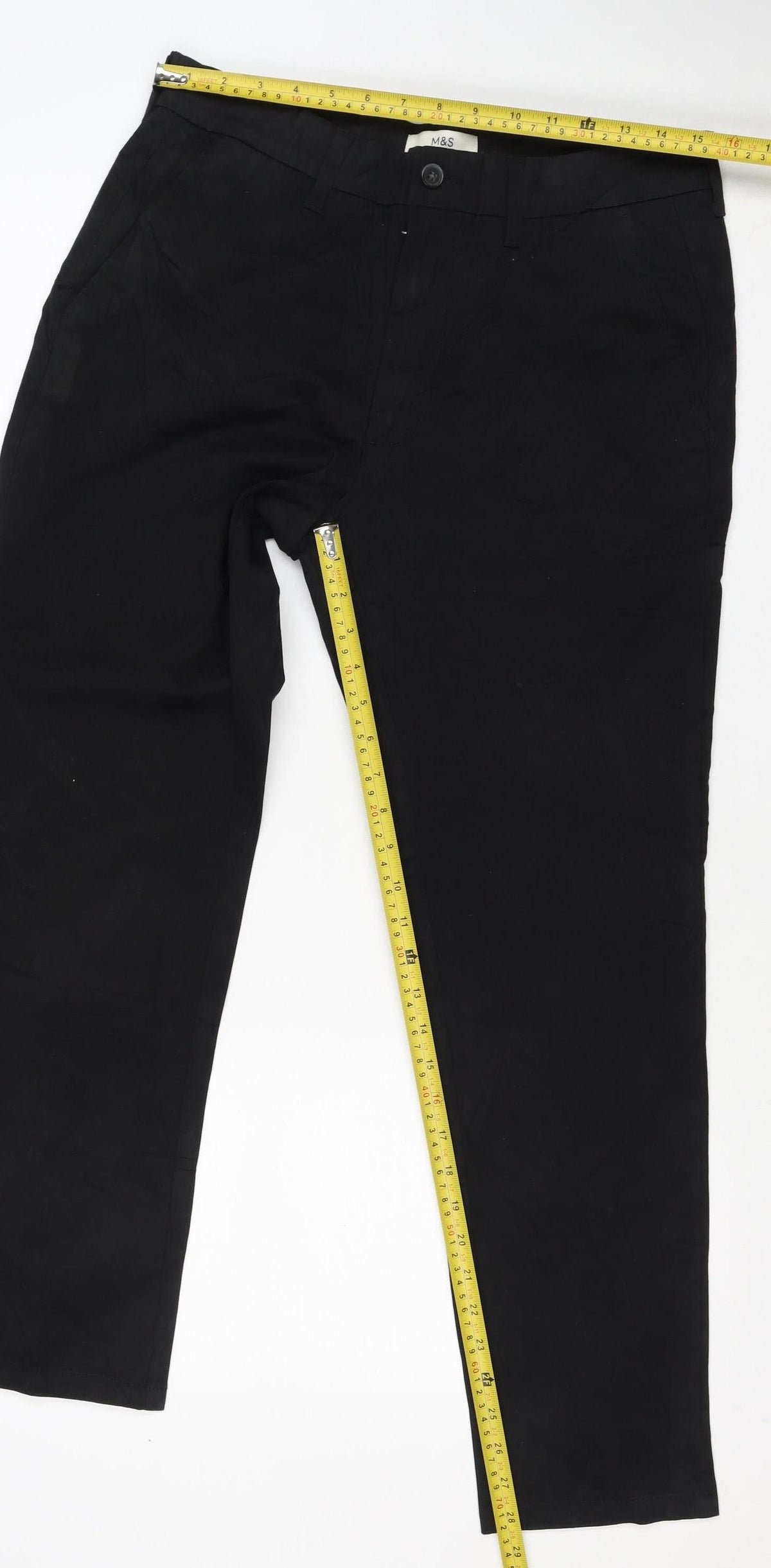 Marks & Spencer Men's Black 32/29 Slim Straight Stretch Jeans
