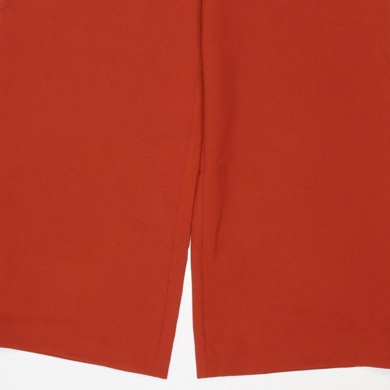 SHEIN Women Red UK 14 Wide-Leg Cropped Trousers Button Detail