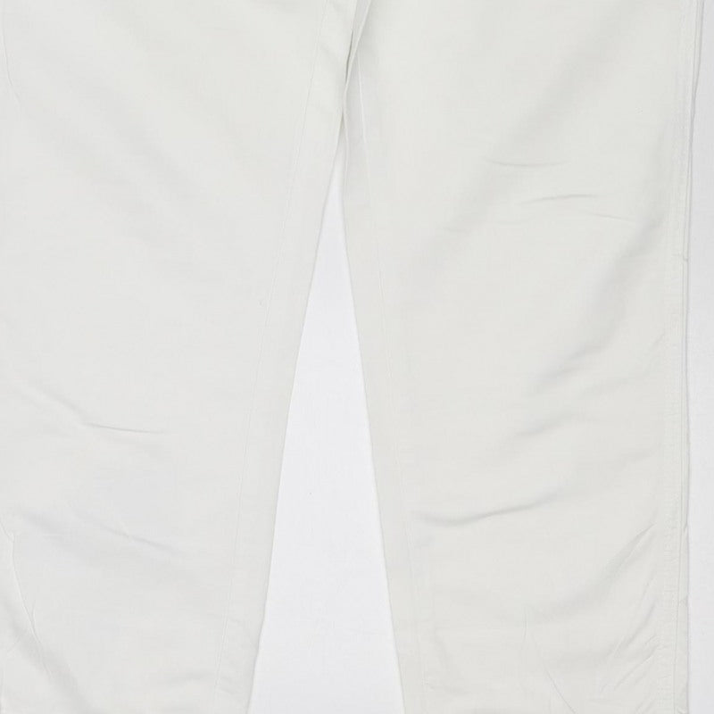 Next Women White UK 10 Cotton Cargo Capri Trousers Pockets