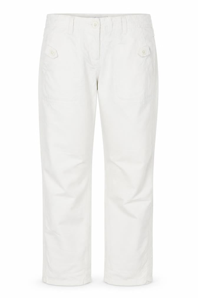 Next Women White UK 10 Cotton Cargo Capri Trousers Pockets