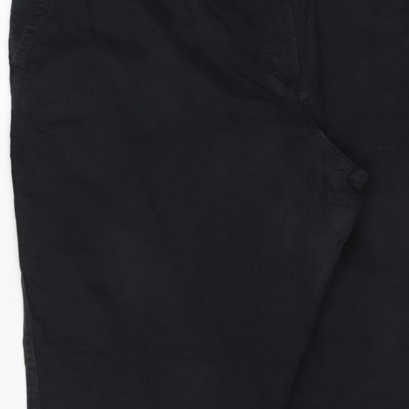Marks & Spencer Women's Black Size 20 Regular Stretch Chino Trousers