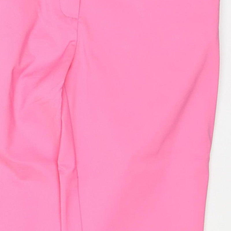 Marks and Spencer Women Pink Size 16 Straight Leg Stretch Trousers