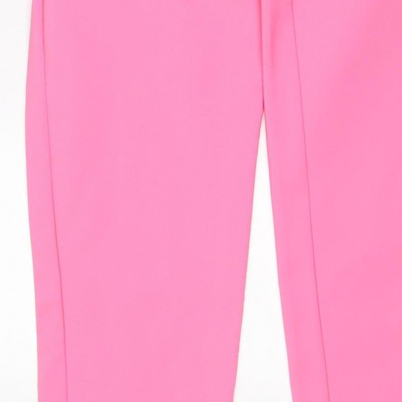 Marks and Spencer Women Pink Size 16 Straight Leg Stretch Trousers