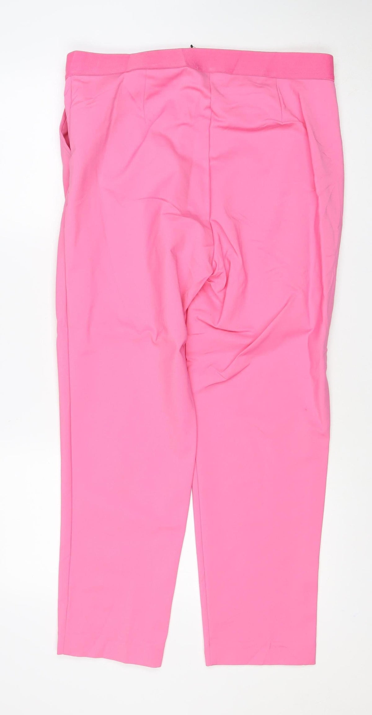 Marks and Spencer Women Pink Size 16 Straight Leg Stretch Trousers