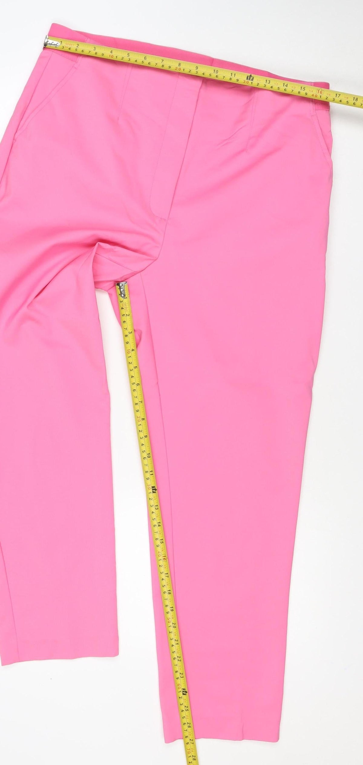 Marks and Spencer Women Pink Size 16 Straight Leg Stretch Trousers