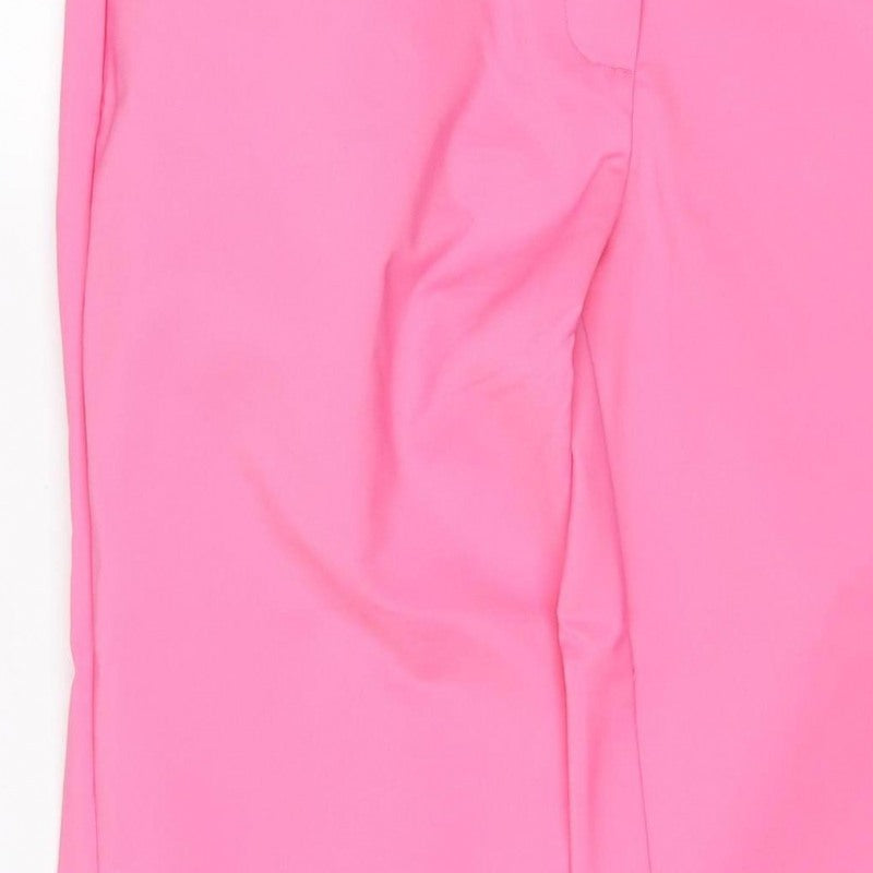 Marks and Spencer Women Pink Size 16 Straight Leg Stretch Trousers
