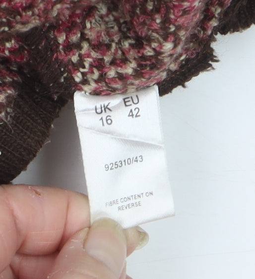 Eastex Women’s Multicoloured Check Knit Button Cardigan UK 16