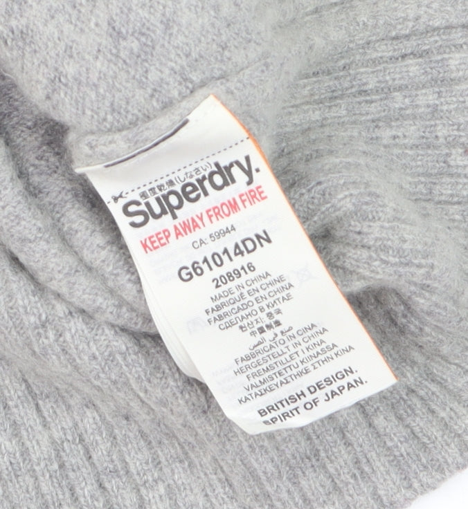 Superdry Women’s Grey S Crew Neck Raglan Knit Pullover Jumper
