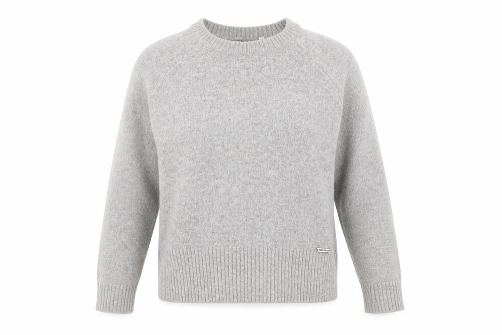Superdry Women’s Grey S Crew Neck Raglan Knit Pullover Jumper