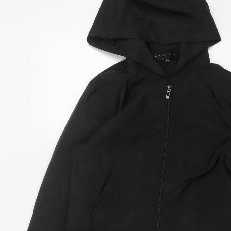 Rising Women’s Black XS Hooded Full Zip Lightweight Jacket